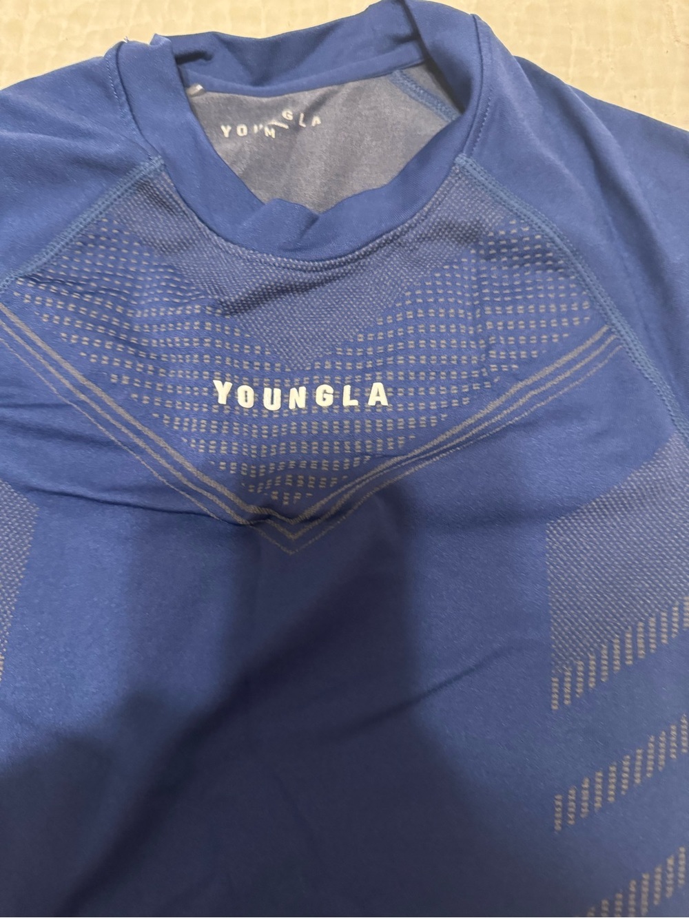 YoungLA Royal Blue Men's Performance Long-Sleeve Shirt